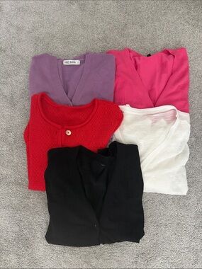 Grace Karin Purple V-Neck Women’s Sweater + 4 more